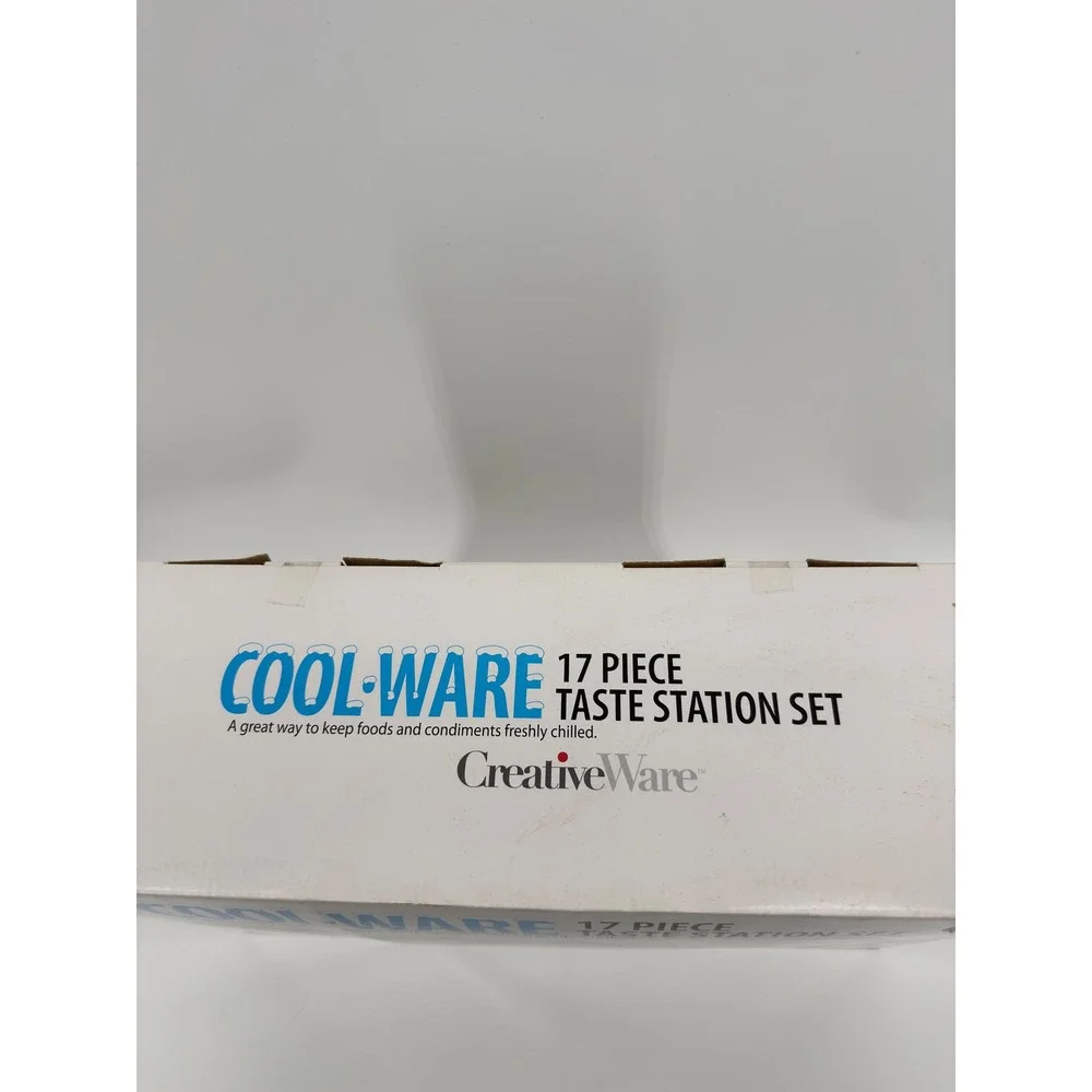 CreativeWare Cool-Ware 17 Piece Taste Station Set Chilled Serving Bowls